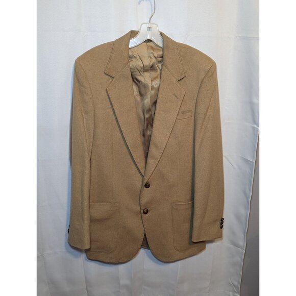 Vtg. Fitzgerald By John McCoy Expressly For Dillard's 100% Cashmere Beige Blazer - Picture 1 of 16